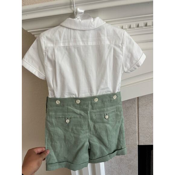 NWT Ralph Lauren Smocked Cotton Shirt & Linen Short Set Sz 24 months - Picture 10 of 10